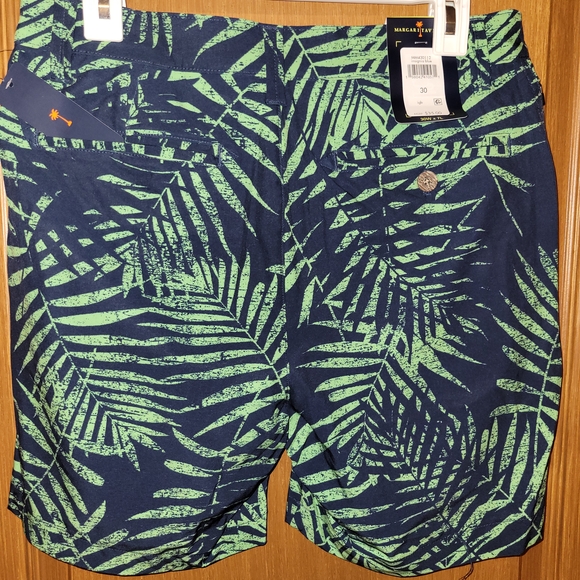 Margaritaville Palm Print Shorts UPF 30+ Quick Dry 4-Way Stretch - 30 - NWT - Picture 3 of 8